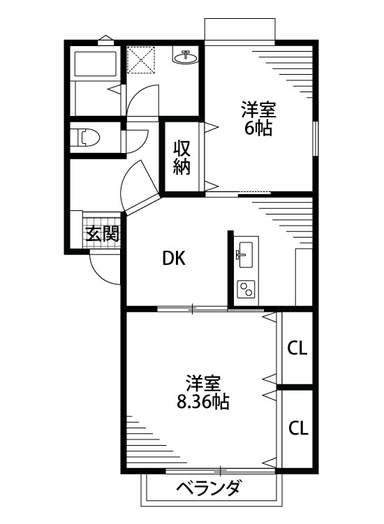 MOAH女池西 C-22号室 間取り