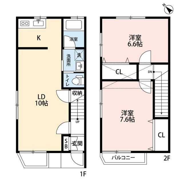 タウンコート・ルピナス D号室 間取り