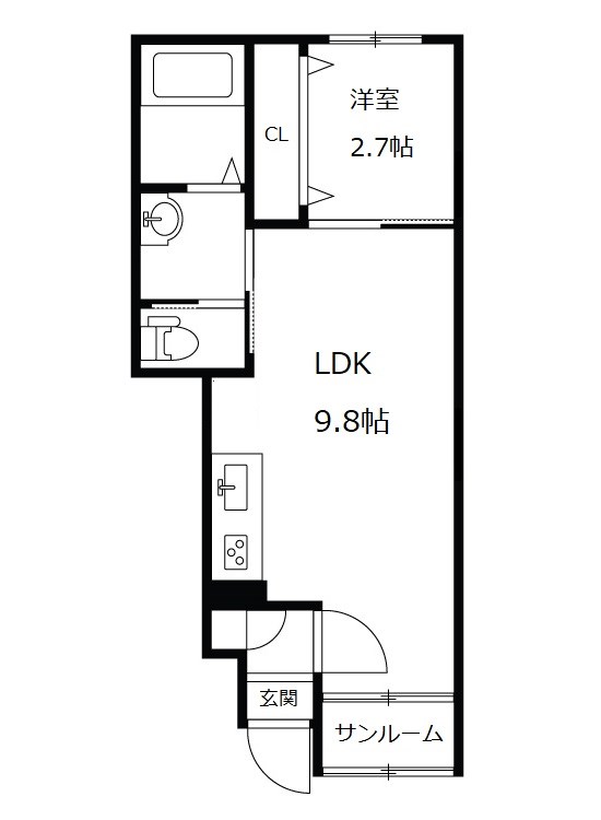 ヴィア　アヴァンティ2号棟 105号室 間取り