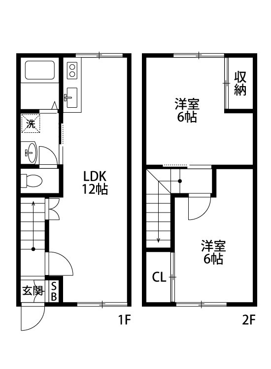 スカイタウンＢ棟 7号室 間取り