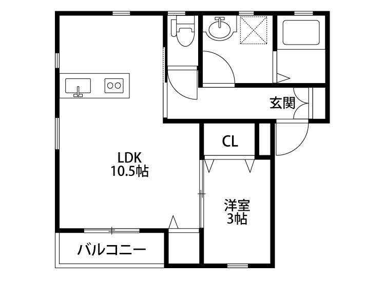 モーント米山壱番館 202号室 間取り