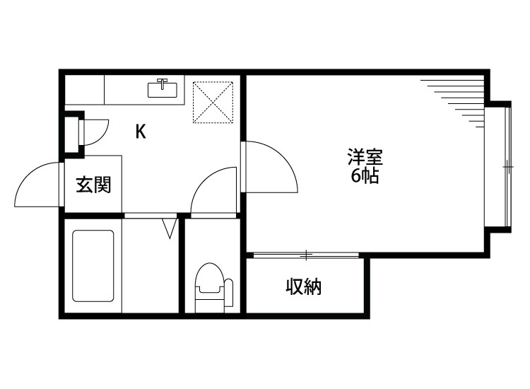 カサベルデ旭町 102号室 間取り