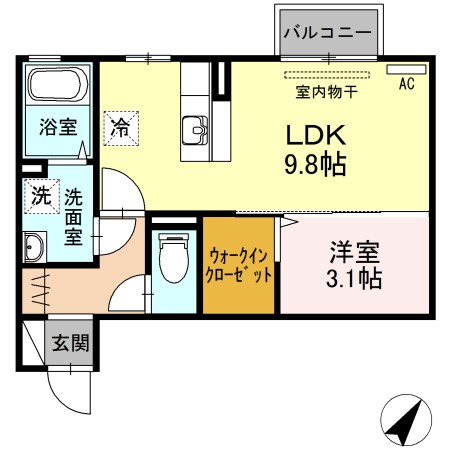 ラ・ランド上新栄 A203号室 間取り