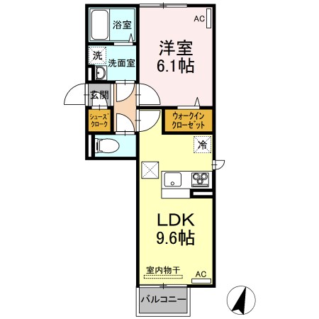 セラヴィ 201号室 間取り