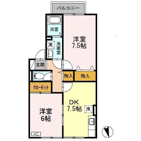 ふぁみーる萌  B201号室 間取り