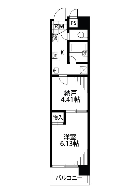 フェリシア東中通 306号室 間取り