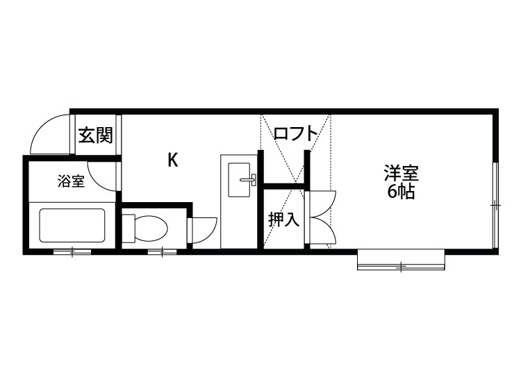 ハイム水島 102号室 間取り