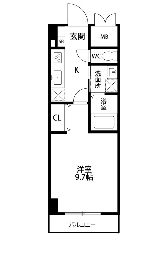 ファーストクラス柳都大橋 803号室 間取り
