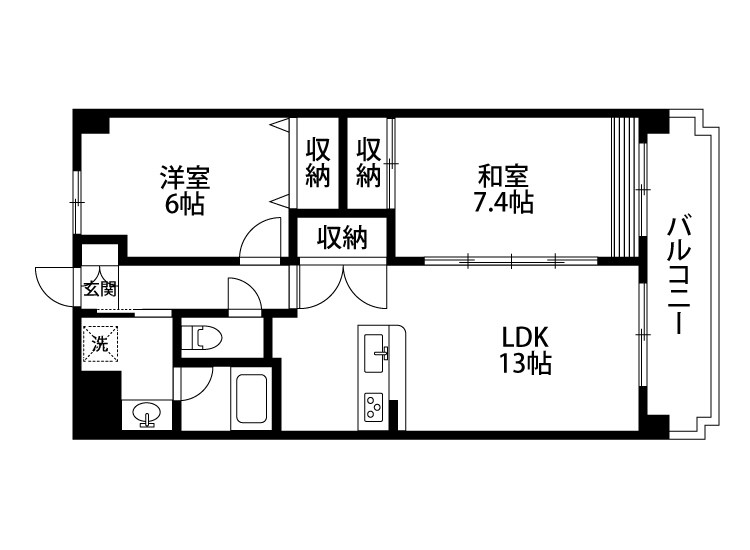 リファーレ新和 503号室 間取り