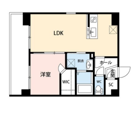 CUES東万代 504号室 間取り