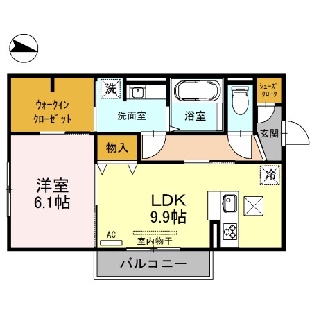 Sky Terrace　Ⅱ 101号室 間取り
