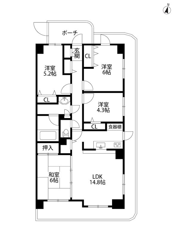 パストラルハイム米山壱番館 409号室 間取り