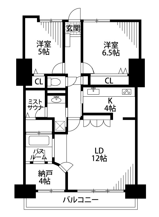 ダイアパレスロイヤルシティ東幸町　東棟 510号室 間取り