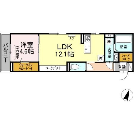 シエル 202号室 間取り