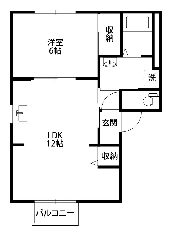 エスペランサA 102号室 間取り