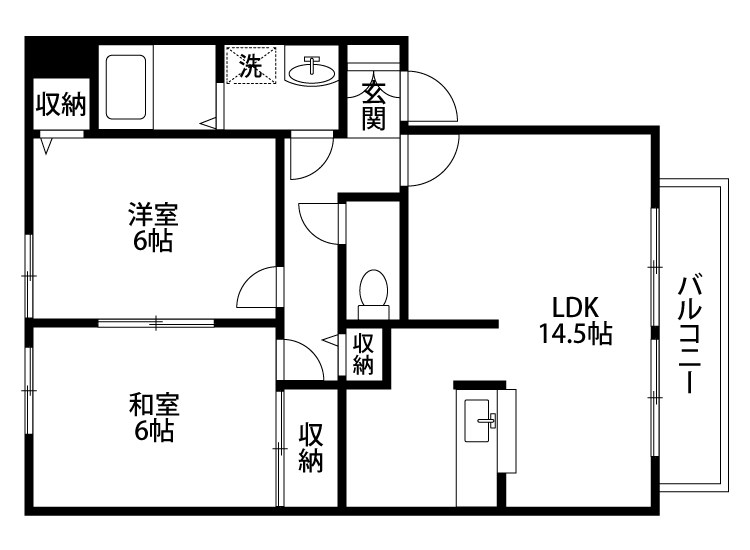 サングランデ 101号室 間取り