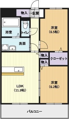 ヴィラノーブル 103号室 間取り