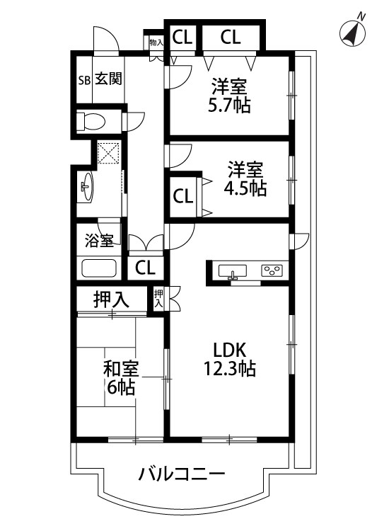 アトール長嶺 1204号室 間取り