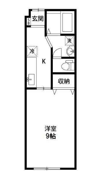 メルヴィⅠ 203号室 間取り