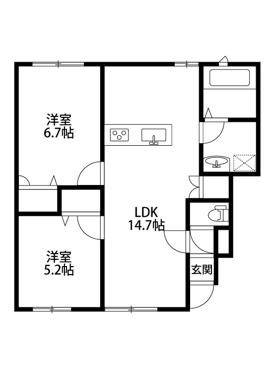 ライラック 101号室 間取り