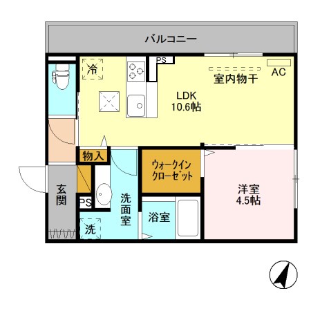 フォルテアA 101号室 間取り