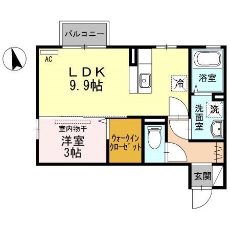 ドマーニ B202号室 間取り