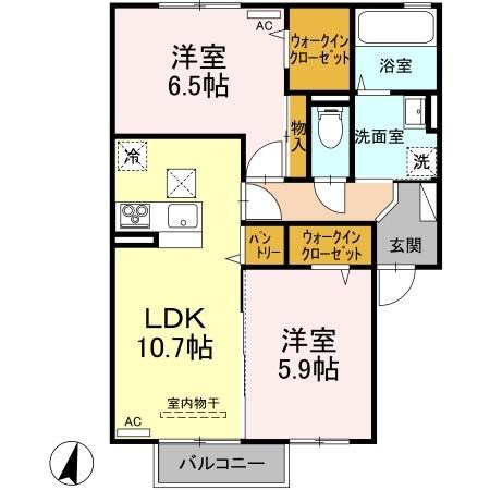 ひかり 203号室 間取り