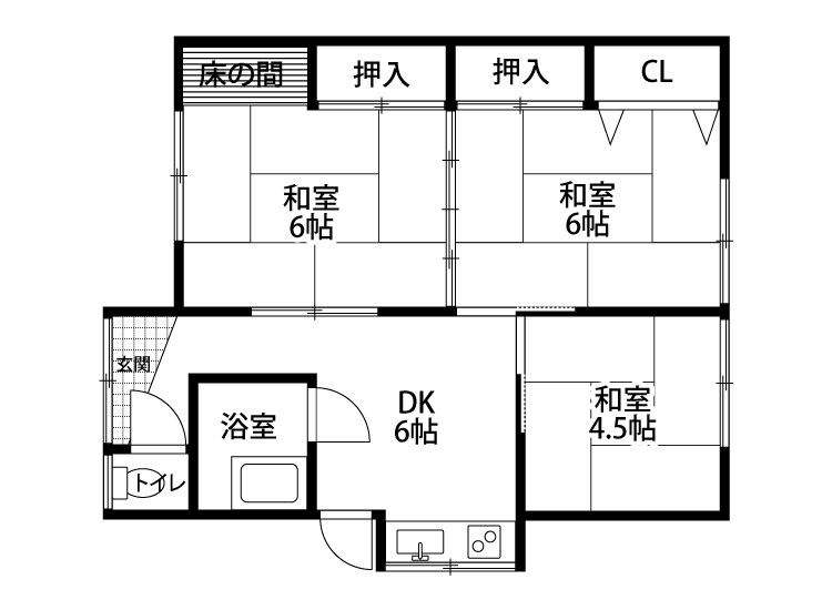 久代貸家 間取り