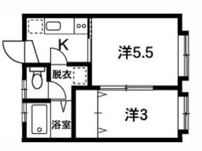 クレセントベル 203号室 間取り