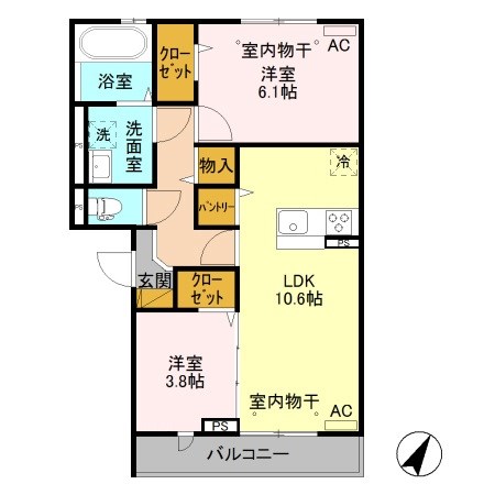 etincelle terre (エタンセル テール) 307号室 間取り