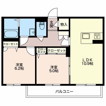 アリスティオ 302号室 間取り