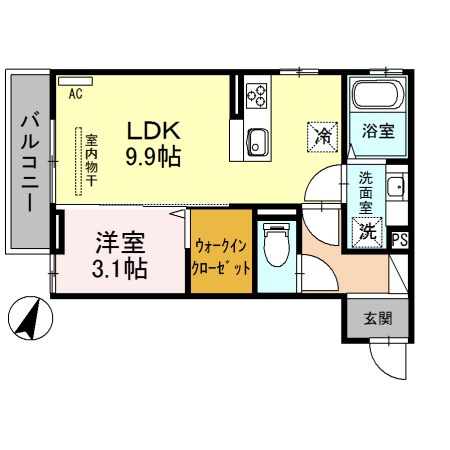オリーブⅡ 202号室 間取り