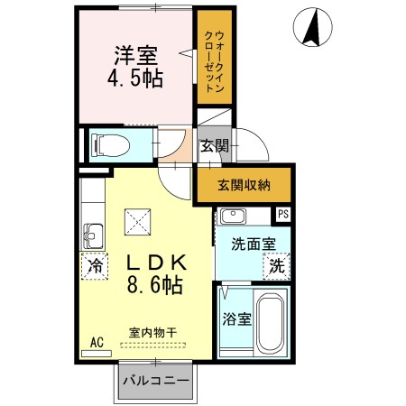 エリタージュ 102号室 間取り