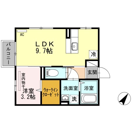 ネージュS　Ⅱ 205号室 間取り