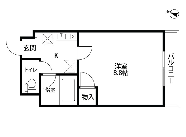 プレーンコート 203号室 間取り