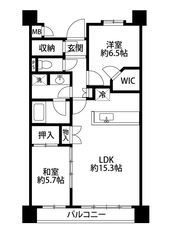 パストラルハイム萬代橋 912号室 間取り