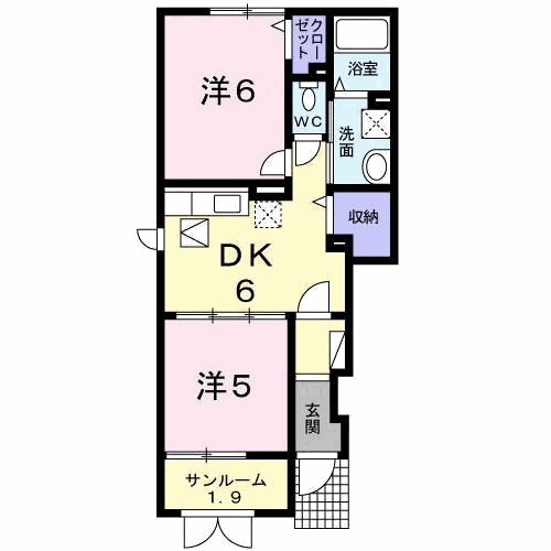ラヴェルⅡ 101号室 間取り