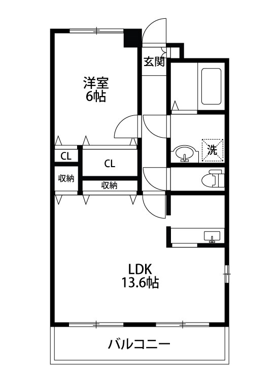 アルゴ天神山 205号室 間取り
