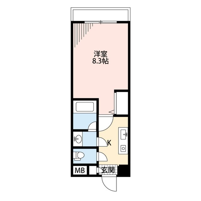 BUENA川端町４丁目弐番館 104号室 間取り