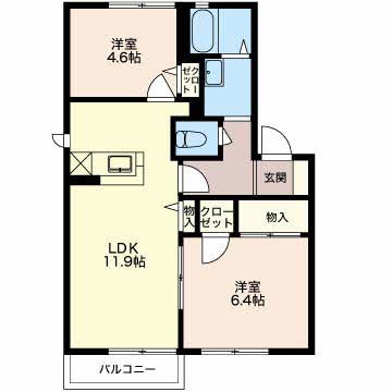 サンミッシエルユウ 203号室 間取り