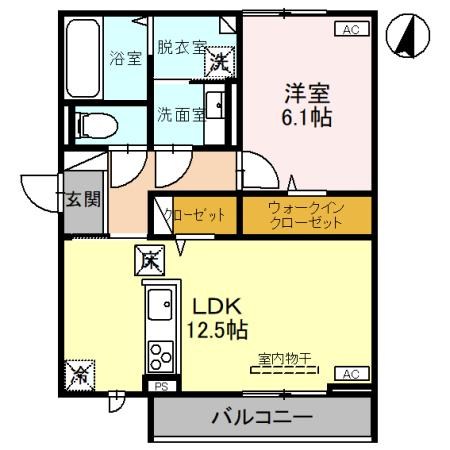 D-roomヴェルザンディ 102号室 間取り