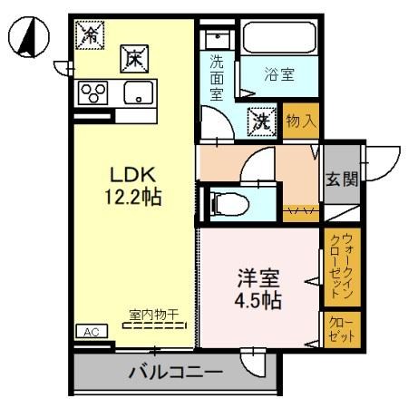 D-roomスクルド 101号室 間取り