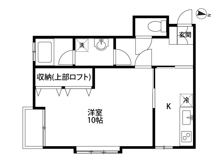 U・I平島 203号室 間取り