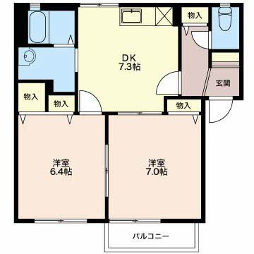 サニーホームズ 202号室 間取り