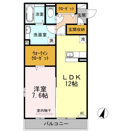シャイン陽街 206号室 間取り