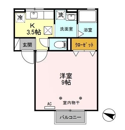 モア・紫竹 205号室 間取り