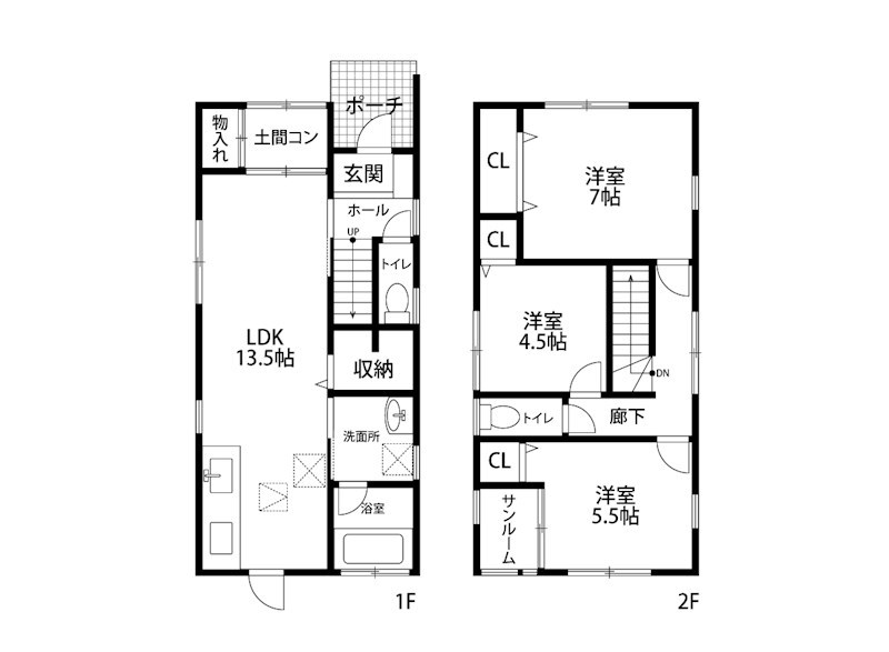鐙西2丁目小林貸家 間取り
