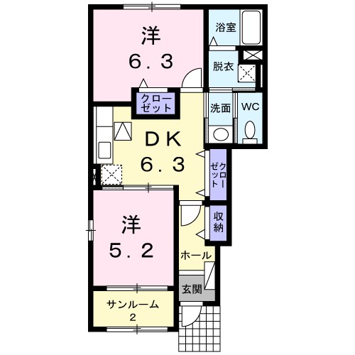 アイリスタウン　イストⅡ 101号室 間取り