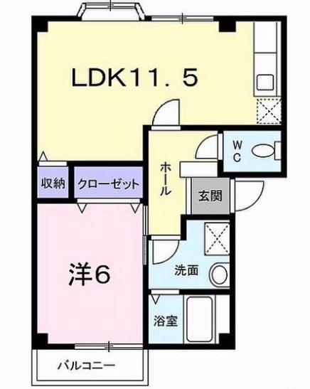 アドバンス２１ 204号室 間取り