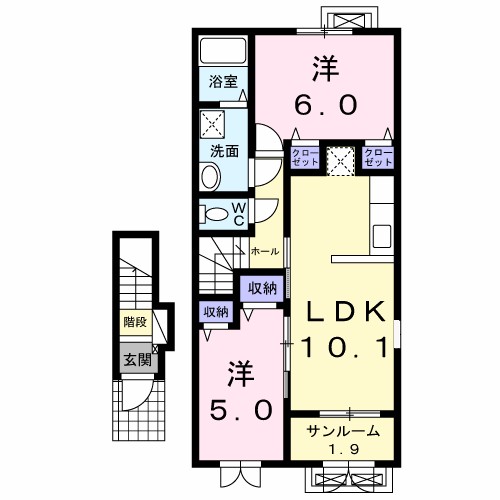 ジュネスＳＫⅡ 204号室 間取り